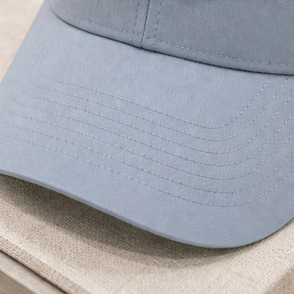 ALO Yoga Mist Blue Gray Athleisure Mesh Trucker Cap Hat Logo